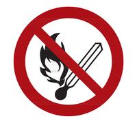 HOFFMANN Segnali di divieto, Vietato fumare e usare fiamme libere, Modello: 02100 Quantità:1