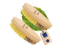 HOFMEISTER® 2 spazzole per Verdure, 13,5 cm, setole Naturali di Alta qualità in 2 Gradi di durezza: Vera Unione e Fibre, per Patate, Carote e Verdure, Spazzola per Radici in Legno di faggio, Made in