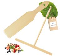 HOFMEISTER® Crepes-Set, 2 pezzi, per preparare e girare le crepes, inclusi un wender per crepes e un distributore per crepes, realizzati in robusto e sostenibile legno di faggio, lunghezza 32 cm.