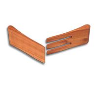 HOFMEISTER® - Posate da insalata in legno di ciliegio, lunghezza 15 cm, cucchiaio da insalata e massa da insalata, prodotte in Europa, set da insalata in 2 pezzi, senza plastica in insalata, mani da