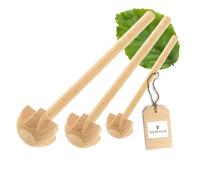 HOFMEISTER Pratico set di 3 frullatori in legno, diverse misure (16 cm, 25 cm, 30 cm) per cucinare in modo sostenibile in tutte le pentole e padelle, realizzato in legno di faggio naturale, senza