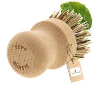 Hofmeister® - Spazzola per tazze con fibre naturali dure, rimuove macchie difficili, setole naturali union-fibre, resistenti al calore, spazzola in legno di faggio, 8 cm