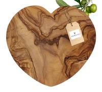 HOFMEISTER® - Tagliere a forma di cuore, in legno d'ulivo, 21 cm