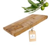 HOFMEISTER® - Tagliere rettangolare per la colazione, in legno d'ulivo, per il pane, per il pane e il tagliere, resistente, 25 cm