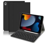 Hofsos Custodia con tastiera per iPad 10.2 pollici 9/8/7 generazione (2021/2020/2019) - QWERTZ Layout Keyboard, Custodia magnetica rimovibile tastiera con supporto per penna per iPad Air 3, Pro 10.5