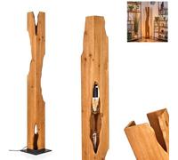 HOFSTEIN lampada a stelo Sernadelo, moderna lampada da terra in metallo/bambù, curva stile bohémien con interruttore a pedale sul cavo, altezza 101 cm, 4 lampadine E27