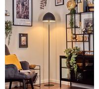 HOFSTEIN Lampada da terra Tati, Lampada da terra in metallo antracite, moderna design retrò/vintage (Ø 30 cm), interruttore sul cavo, altezza 170 cm, E27, soggiorno, camera da letto, sala da pranzo,