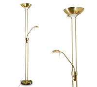 hofstein LED Piantana in Metallo Lampada a Stelo Color Ottone Antico Stile Design