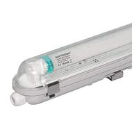 HOFTRONIC - Plafoniera LED a Tubi Doppi 120 cm Impermeabile IP65-18W 2520 Lumen (140lm/W) - 6000 K luce bianca fredda - incl. 2x tubo led T8 G13 - Lampada per Garage Bagno Magazzino - Collegabili