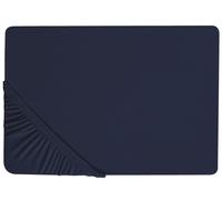 HOFUF Coprimaterasso elasticizzato Blu marino 90x200 cm Cotone