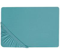HOFUF Coprimaterasso elasticizzato Turchese 90x200 cm Cotone