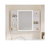 HOFUNTRE Armadietto Bagno Da Parete Con Ante A Specchio，Armadietto Arredo Con Specchio ，Materiale In Lega Di Alluminio, Sbrinatore A Un Pulsante, Adatto A Più Scene(100 * 68cm/39.4 * 26.7in)