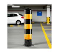 HOFUNTRE Barra Anticollisione Guardrail Barra ,Fermi Ruota in Tubo d'Acciaio,Acciaio Spesso, Base Stabile, Design Ad Anello for Appendere La Parte Superiore(120cm/47.2in,3mm)
