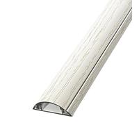 HOFUNTRE Canalina Calpestabile Pavimento, Fabricada en Aleación de Aluminio, con Diseño Arqueado de Perfil Bajo, Ideal per Uso in Hogares(White Wood,50x14mm/2x0.6in)