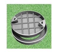 HOFUNTRE Coperchio E Telaio for Tombino Invisibili，Coperchio Tombino Incorporato，Resistente All'usura E Durevole, Forte Capacità Portante, Lavorazione Eccellente(50 * 50 * 5cm/19.6 * 19.6 * 1.96in)