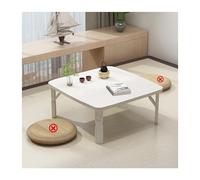 HOFUNTRE Materiale ecologico, stabile e resistente, tavolo da pavimento in tatami, sicuro e salutare,grande capacità ideale per casa, ufficio o studio.(Warm white,60x60x35cm)