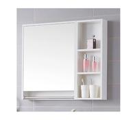 HOFUNTRE Mobiletto Bagno Sospeso,Armadietto Arredo Con Specchio ,Materiale In Legno Massello, Specchio Ad Alta Definizione, Contenitore Multistrato, Robusto E Durevole(White,60cm/23.6in)