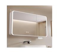HOFUNTRE Mobiletto Bagno Sospeso,Armadietto Arredo Con Specchio ,Mobiletto Bagno Con Specchio LED ,Adatto A Vari Scenari Come Case, Appartamenti, Hotel, Ecc.(White,60 * 70cm/23.6 * 27.5in)