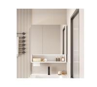 HOFUNTRE Mobiletto Specchio Bagno Sospeso，Armadietto Arredo Con Specchio ，Applicabile A Vari Scenari Quali Residenze, Hotel Aziendali, Appartamenti, Ecc.(Ordinary model,60 * 75cm)