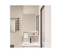 HOFUNTRE Mobiletto Specchio Bagno Sospeso，Armadietto Arredo Con Specchio ，Applicabile A Vari Scenari Quali Residenze, Hotel Aziendali, Appartamenti, Ecc.(Ordinary model,48 * 75cm)