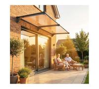 HOFUNTRE Pensilina da Esterno, Telaio Rinforzato, Supporto Robusto, Montaggio Rapido e Semplice, Ideale per Porte, Finestre, Portici, Patii, Giardini e Garage(100cm/39.4in*360cm/142in)