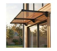 HOFUNTRE Pensilina da Esterno Vetro, Protegge da Sole e Neve, Installazione Rapida a Parete, Ideale per Ingressi Residenziali, Patii, Balconi e Spazi Commerciali(120cm/47in*210cm/83in)