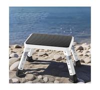 HOFUNTRE Pieghevole Multiuso Scalino ， Sgabello Antiscivolo for Bagno, Cucina，Altezza Regolabile, Design Antiscivolo, Pieghevole E Adatto A Molteplici Scenari(White)