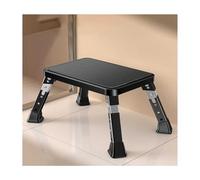 HOFUNTRE Pieghevole Multiuso Scalino ， Sgabello Antiscivolo for Bagno, Cucina，Altezza Regolabile, Design Antiscivolo, Pieghevole E Adatto A Molteplici Scenari(Black)