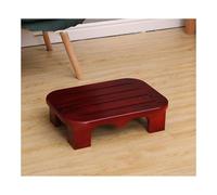 HOFUNTRE Scrivania Poggiapiedi In Legno，Sgabello One Step for Adulti ，Materiale In Legno Massello, Lucidato E Arrotondato, Piedini Antiscivolo, Forte Capacità Di Carico(Rosewood color)