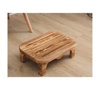 HOFUNTRE Scrivania Poggiapiedi In Legno，Sgabello One Step for Adulti ，Materiale In Legno Massello, Lucidato E Arrotondato, Piedini Antiscivolo, Forte Capacità Di Carico(Burnt color)