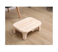 HOFUNTRE Scrivania Poggiapiedi In Legno，Sgabello One Step for Adulti ，Materiale In Legno Massello, Lucidato E Arrotondato, Piedini Antiscivolo, Forte Capacità Di Carico(Wood color)