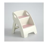 HOFUNTRE Sgabello da cucina e bagno, sgabello for bambini, gradino multiuso, robusto, design pieghevole con tappetino antiscivolo, adatto for l'allenamento(Pink)