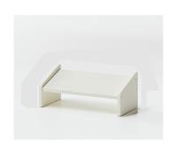 HOFUNTRE Sgabello In Legno Antiscivolo ，Sgabello One Step for Adulti ，scrivania Poggiapiedi In，Materiale In Legno Massello, Design Antiscivolo, Angolo Durevole E Regolabile(White,43 * 25 * 20cm)
