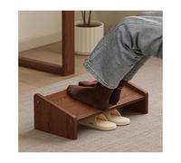 HOFUNTRE Sgabello In Legno Antiscivolo ，Sgabello One Step for Adulti ，scrivania Poggiapiedi In，Materiale In Legno Massello, Design Antiscivolo, Angolo Durevole E Regolabile(Brown,43 * 25 * 20cm)