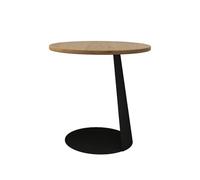 HOFUNTRE Tavolino a C, vernice senza odore, struttura in ferro robusta, piedini regolabili con base larga, perfetto per soggiorno, camera o ufficio(Ash solid wood,40x40x60cm)