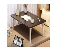 HOFUNTRE Tavolo Pieghevole in Legno, Design Elevato, tavolo giapponese da pavimento Superficie Larga,Perfetto per Ufficio, Soggiorno, Sala da Pranzo o Studio.(Black Brushed,80x40x35cm)