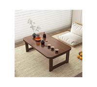 HOFUNTRE Tavolo pieghevole, materiali di alta qualità,altezza comoda,tavolo pavimento in stile giapponese facile da riporre,perfetto per casa e ufficio.(Walnut,70x37x30cm)