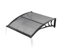 HOFUNTRE Tettoia in Alluminio per Porte e Finestre,tettoia porta esterno,Struttura Resistente e Stabile,Buona Trasmissione della Luce,Ideale per Porte, Finestre(150cm/59in*320cm/126in)