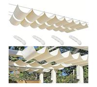 HOFUNTRE Vela ombreggiante a onda retrattile, impermeabile con protezione UV, resistente e durevole, ideale per esterni come giardino(W:2.5m/8.2ftxL:7m/22.9ft)
