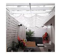 HOFUNTRE Vela ombreggiante ondulata retrattile,vele parasole ondulate retrattili Anti-Uv tenda telescopica per pergola con kit di montaggio, perfetta per giardino(W:3.2m/10.5ft*L:4m/13.1ft)