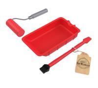 HofWerker Utensili per colla per legno, pennello per colla per legno, ciotola in silicone, rullo per colla in silicone, rullo per colla per incollare legno, pennello per colla (190 mm/25 mm di