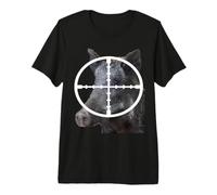 Hog Caccia Cinghiale in Scope Vector Art 1 Maglietta Premium