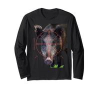 Hog Caccia Cinghiale in Vista Vector Art 2 Maglia a Manica