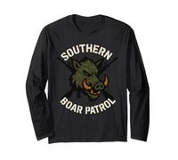 Hog Hunting Wild Hog Patrol Pride - Controllo Cinghiale di Maiale Selvatico Maglia a Manica