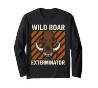 Hog Hunting Wild Hog Patrol Pride - Controllo Cinghiale di Maiale Selvatico Maglia a Manica