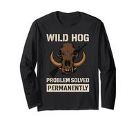 Hog Hunting Wild Hog Patrol Pride - Controllo Cinghiale di Maiale Selvatico Maglia a Manica