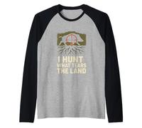 Hog Hunting Wild Hog Patrol Pride - Controllo Cinghiale di Maiale Selvatico Maglia con Maniche Raglan