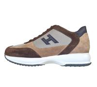 Hogan Scarpe da Uomo Interactive HXM00N0I980UGO418J Bimateriale Marrone e Beige (Sistema Taglie Calzature EU, Adulto, Numero, Media, 40.5)