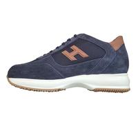 Hogan Scarpe da Uomo Interactive HXM00N0I980UGO828S Blu e Marrone Cuoio (Sistema Taglie Calzature EU, Adulto, Numero, Media, 43)