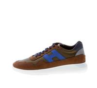 HOGAN scarpe uomo Sneaker Interactive Cube in nabuk marrone e tessuto verde